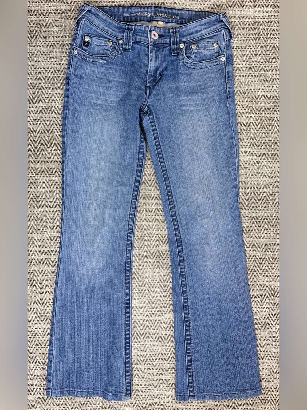 Refuge Premium Bootcut Jeans Women Size 5 Blue Stretch Medium Wash Low Rise